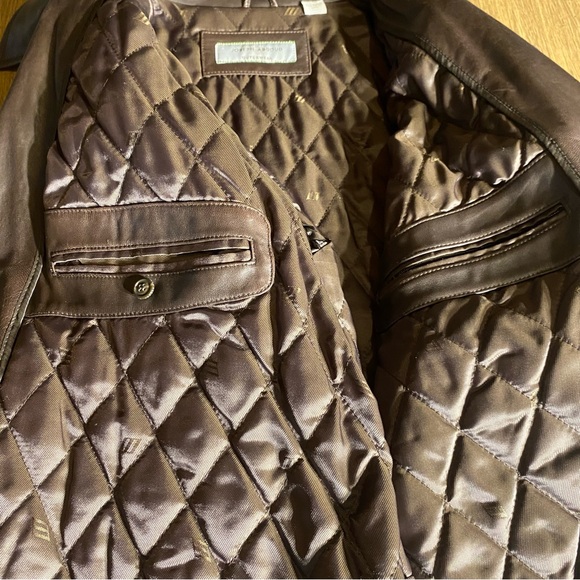 Joseph Abboud Dark Brown Leather Jacket - Picture 6 of 11